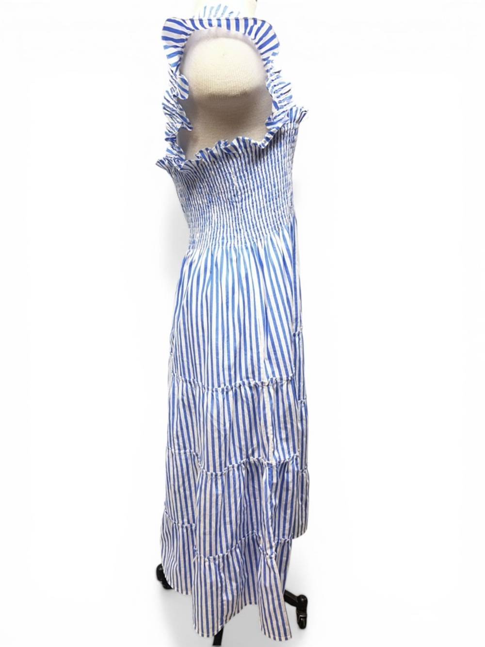 Hill House Ellie A-line Nap Dress Women Large in Blue and White Stripes - Picture 3 of 4
